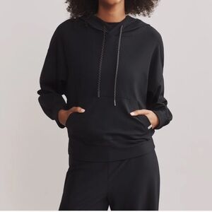 NWT NEW RHONE ripple hoodie hooded pullover black XS